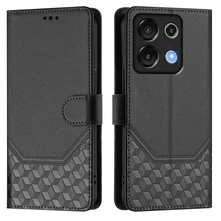 For Umidigi G9 5G Honeycomb Embossing RFID Leather Phone Case