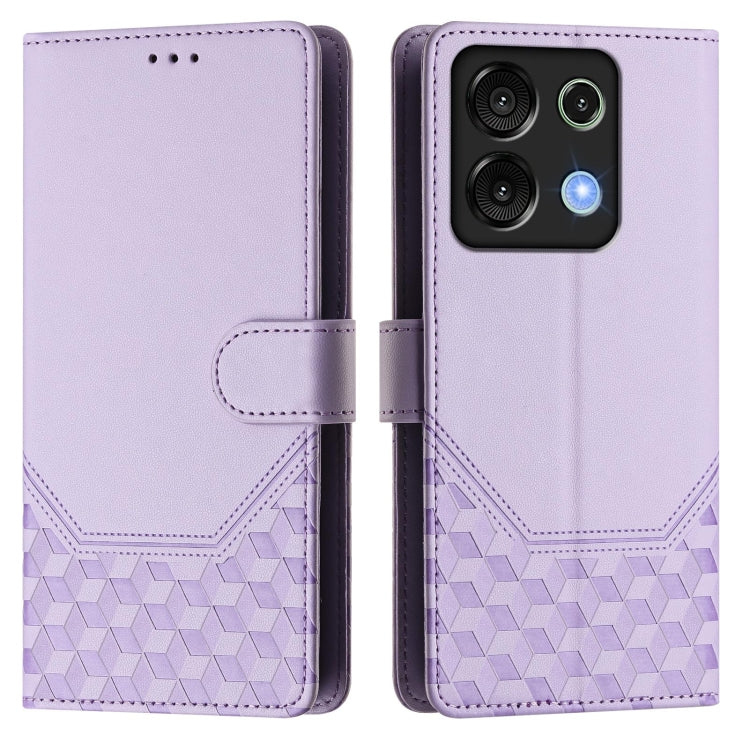 For Umidigi G9 5G Honeycomb Embossing RFID Leather Phone Case
