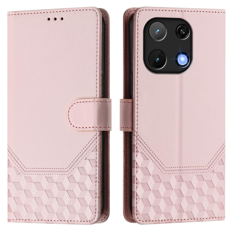 For Umidigi Note 90 Honeycomb Embossing RFID Leather Phone Case