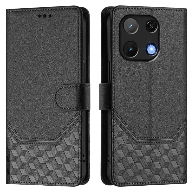 For Umidigi Note 90 Honeycomb Embossing RFID Leather Phone Case