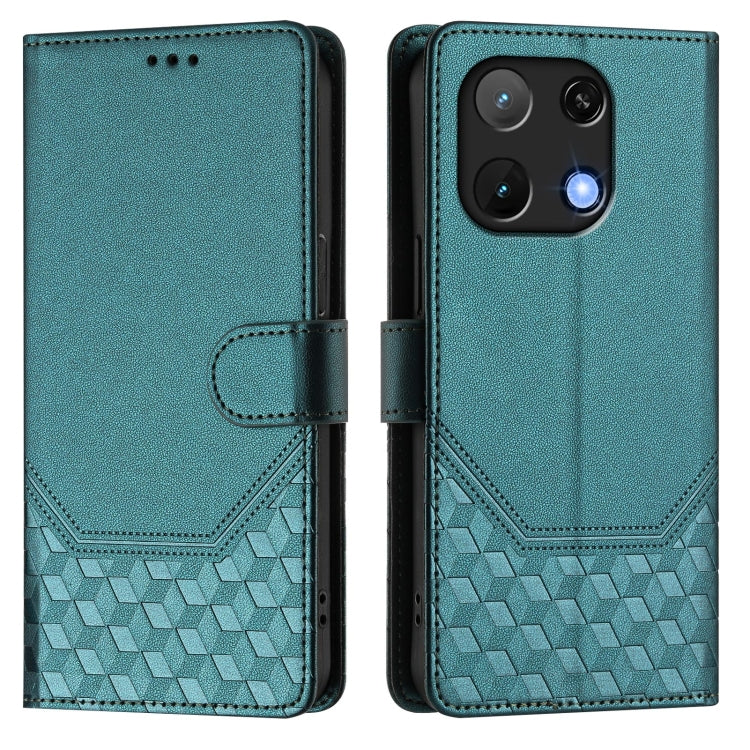 For Umidigi Note 90 Honeycomb Embossing RFID Leather Phone Case