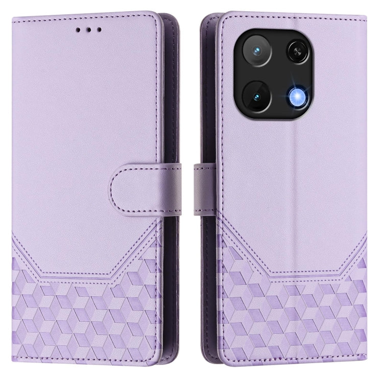 For Umidigi Note 90 Honeycomb Embossing RFID Leather Phone Case