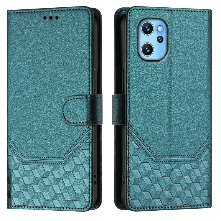 For Umidigi Power 7 Max Honeycomb Embossing RFID Leather Phone Case
