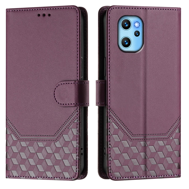 For Umidigi Power 7 Max Honeycomb Embossing RFID Leather Phone Case