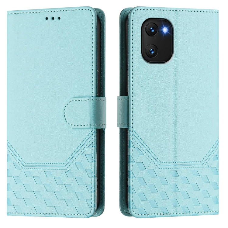 For Umidigi Power 7 / 7S Honeycomb Embossing RFID Leather Phone Case