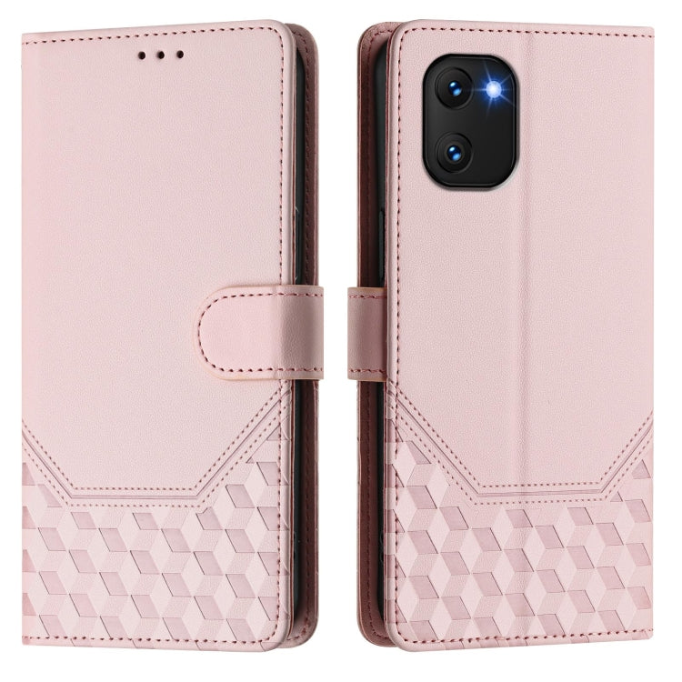 For Umidigi Power 7 / 7S Honeycomb Embossing RFID Leather Phone Case