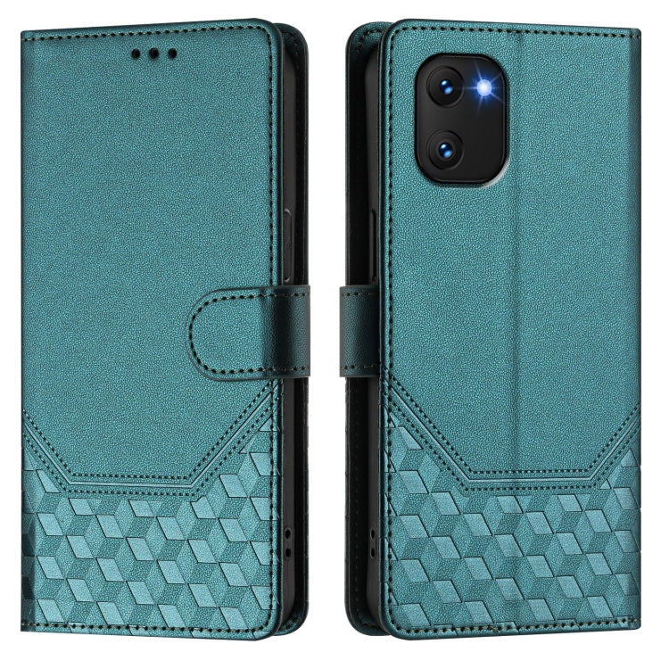 For Umidigi Power 7 / 7S Honeycomb Embossing RFID Leather Phone Case