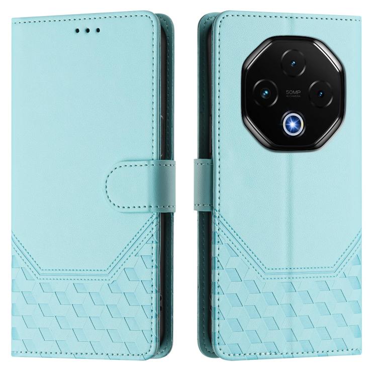 For Umidigi G100 Pro Honeycomb Embossing RFID Leather Phone Case