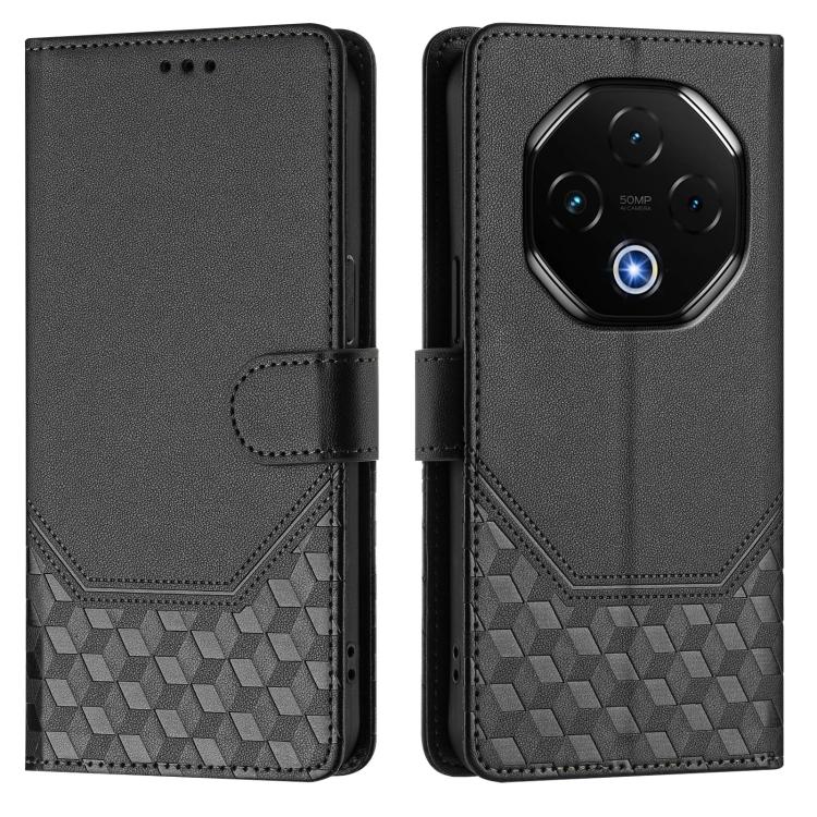 For Umidigi G100 Pro Honeycomb Embossing RFID Leather Phone Case