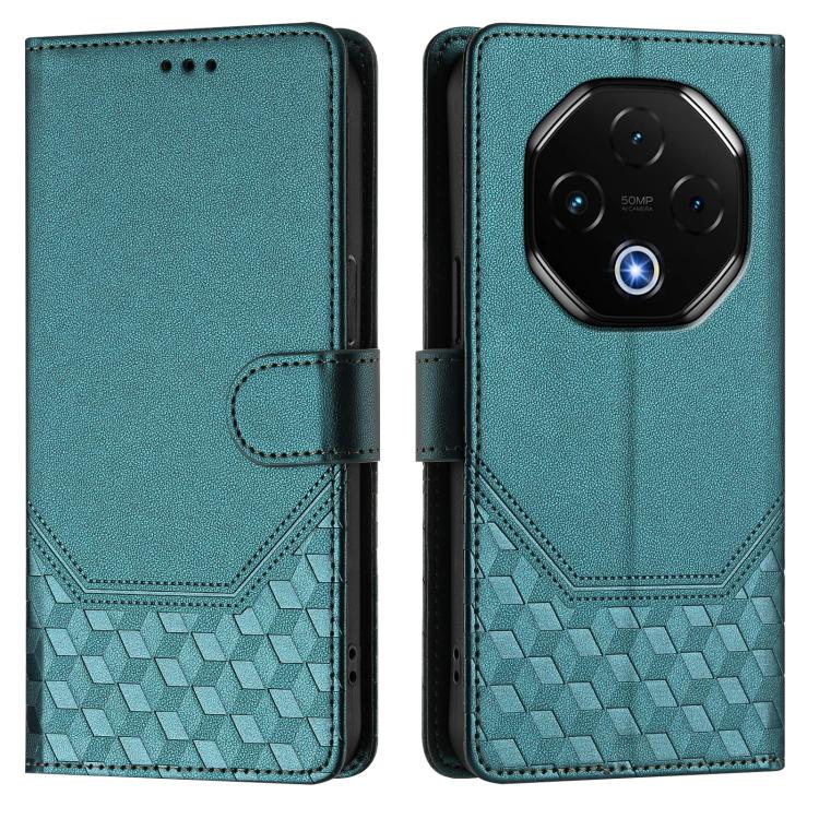 For Umidigi G100 Pro Honeycomb Embossing RFID Leather Phone Case
