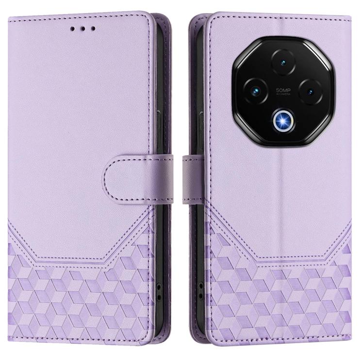 For Umidigi G100 Pro Honeycomb Embossing RFID Leather Phone Case