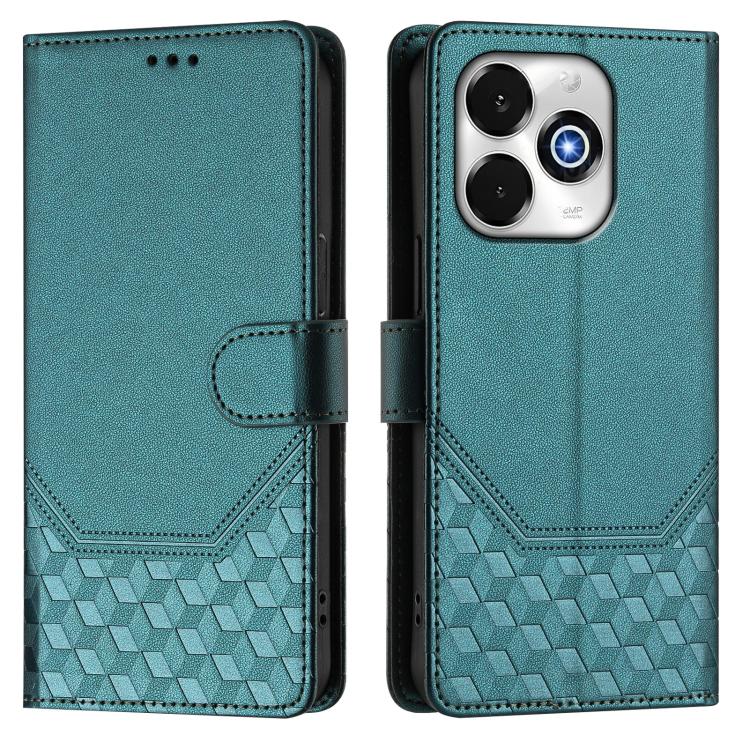 For Umidigi G100x 5G / 4G Honeycomb Embossing RFID Leather Phone Case