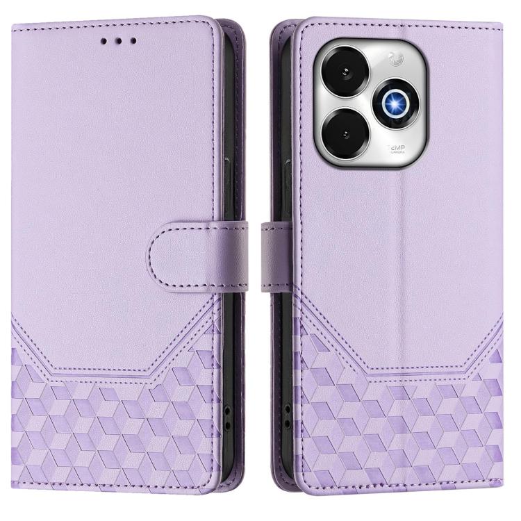 For Umidigi G100x 5G / 4G Honeycomb Embossing RFID Leather Phone Case