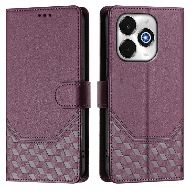 For Umidigi G100x 5G / 4G Honeycomb Embossing RFID Leather Phone Case