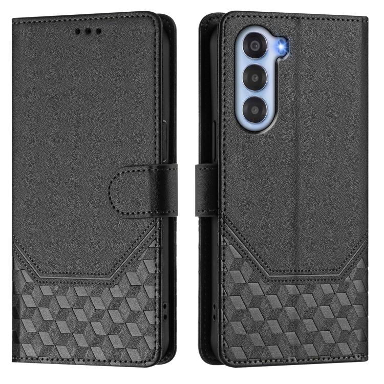 For ZTE nubia S 5G A403ZT Honeycomb Embossing RFID Leather Phone Case
