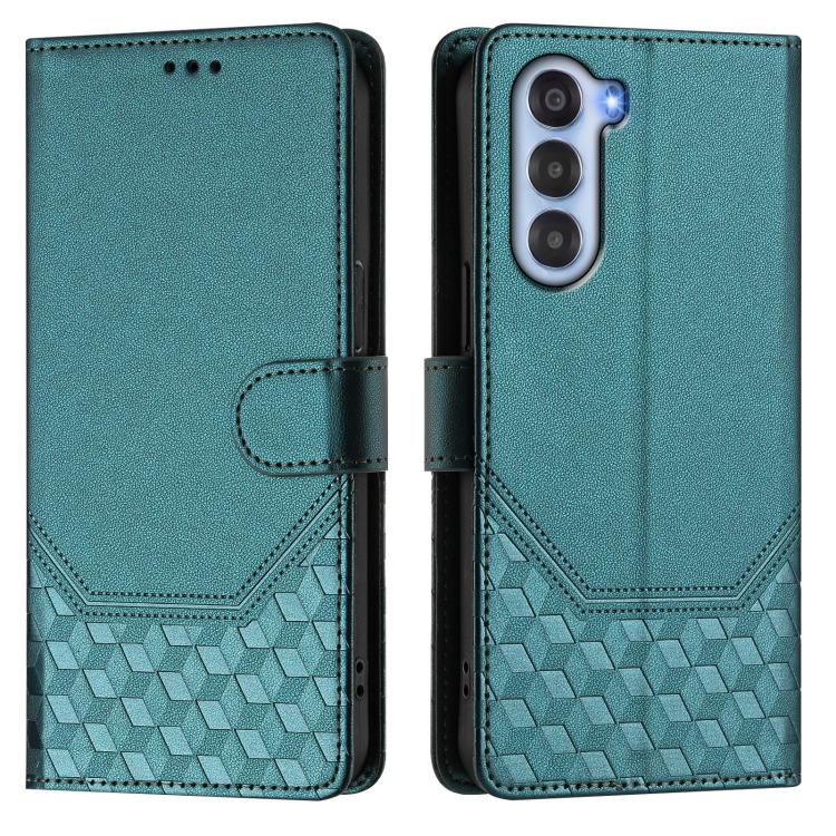 For ZTE nubia S 5G A403ZT Honeycomb Embossing RFID Leather Phone Case