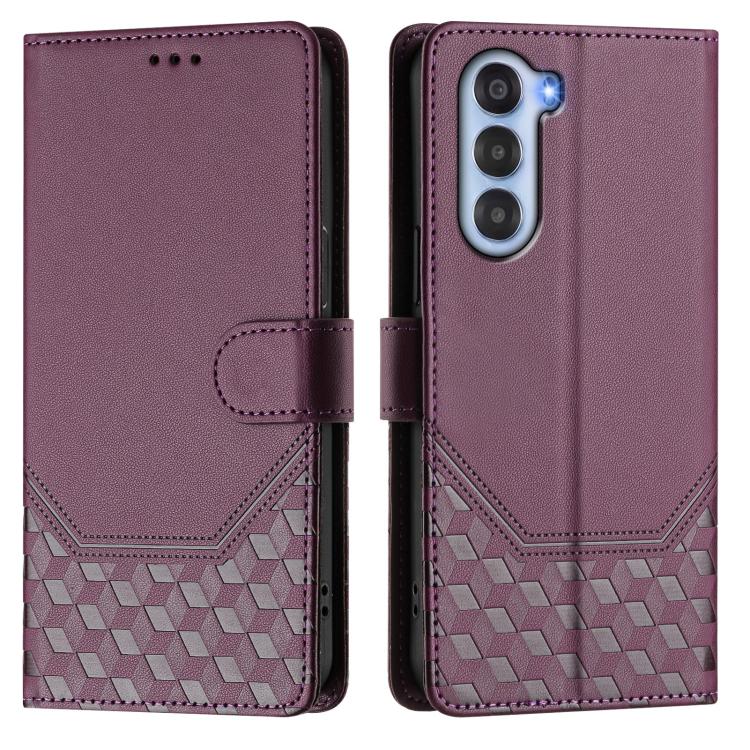 For ZTE nubia S 5G A403ZT Honeycomb Embossing RFID Leather Phone Case