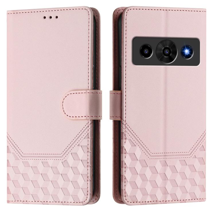For ZTE Optus X Value 5G Honeycomb Embossing RFID Leather Phone Case