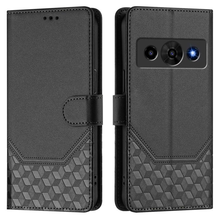 For ZTE Optus X Value 5G Honeycomb Embossing RFID Leather Phone Case
