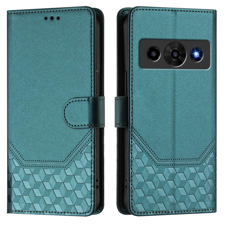 For ZTE Optus X Value 5G Honeycomb Embossing RFID Leather Phone Case