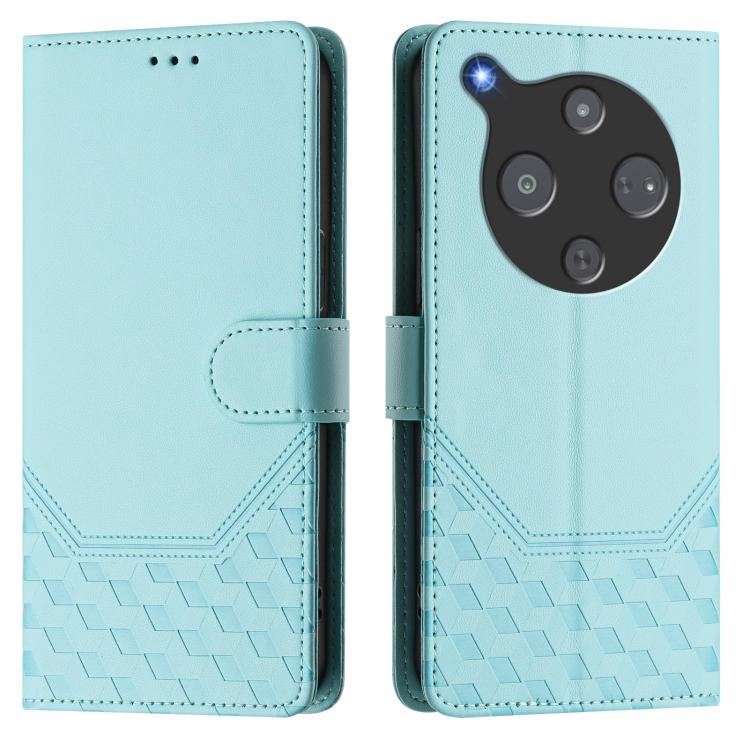 For ZTE Optus X Pro 2 5G Honeycomb Embossing RFID Leather Phone Case