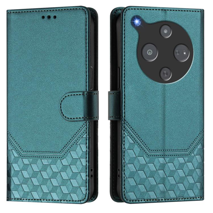 For ZTE Optus X Pro 2 5G Honeycomb Embossing RFID Leather Phone Case