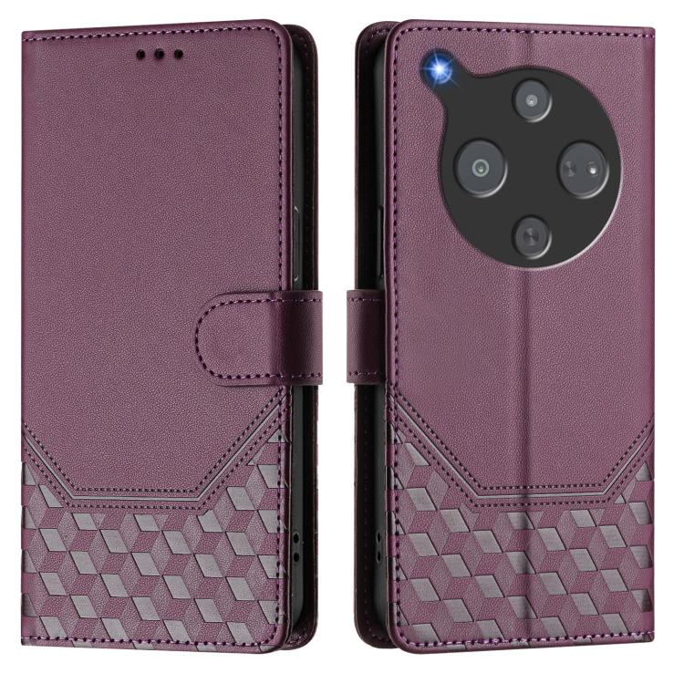 For ZTE Optus X Pro 2 5G Honeycomb Embossing RFID Leather Phone Case