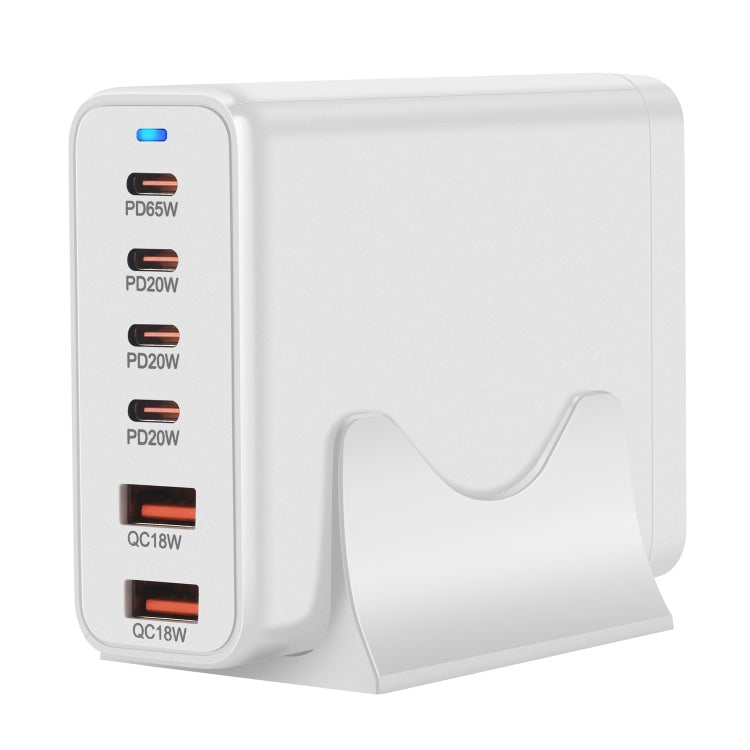 155W 4Type-C, 2USB 6-Ports Desktop Fast Charger, Plug Type:EU Plug