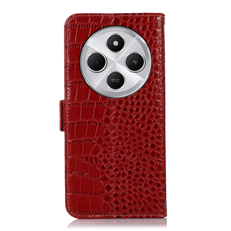 For Redmi 14C 4G Crocodile Top Layer Cowhide Leather Phone Case
