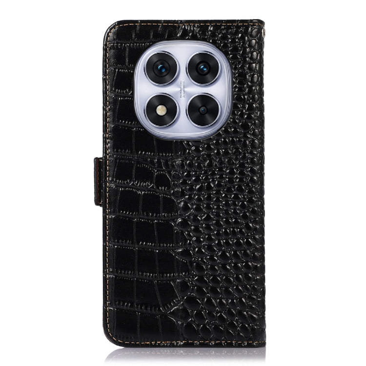 For Redmi Note 14 Pro 5G Crocodile Top Layer Cowhide Leather Phone Case