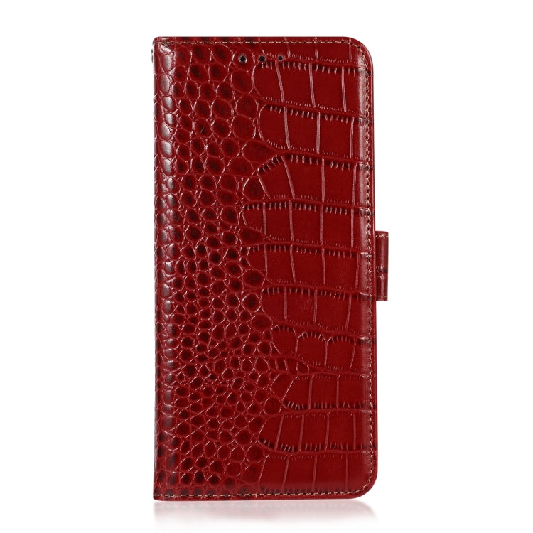For Redmi Note 14 Pro 5G Crocodile Top Layer Cowhide Leather Phone Case