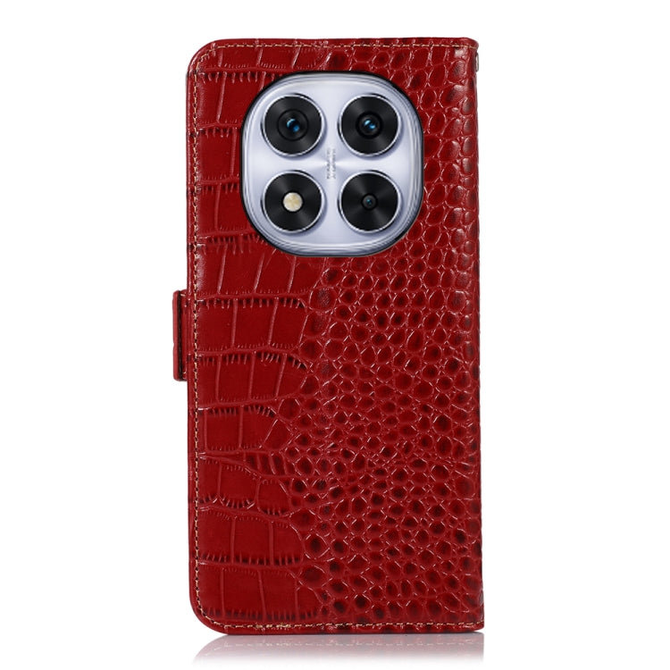 For Redmi Note 14 Pro 5G Crocodile Top Layer Cowhide Leather Phone Case