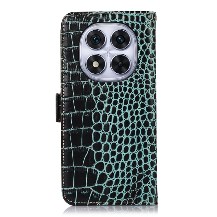 For Redmi Note 14 Pro 5G Crocodile Top Layer Cowhide Leather Phone Case