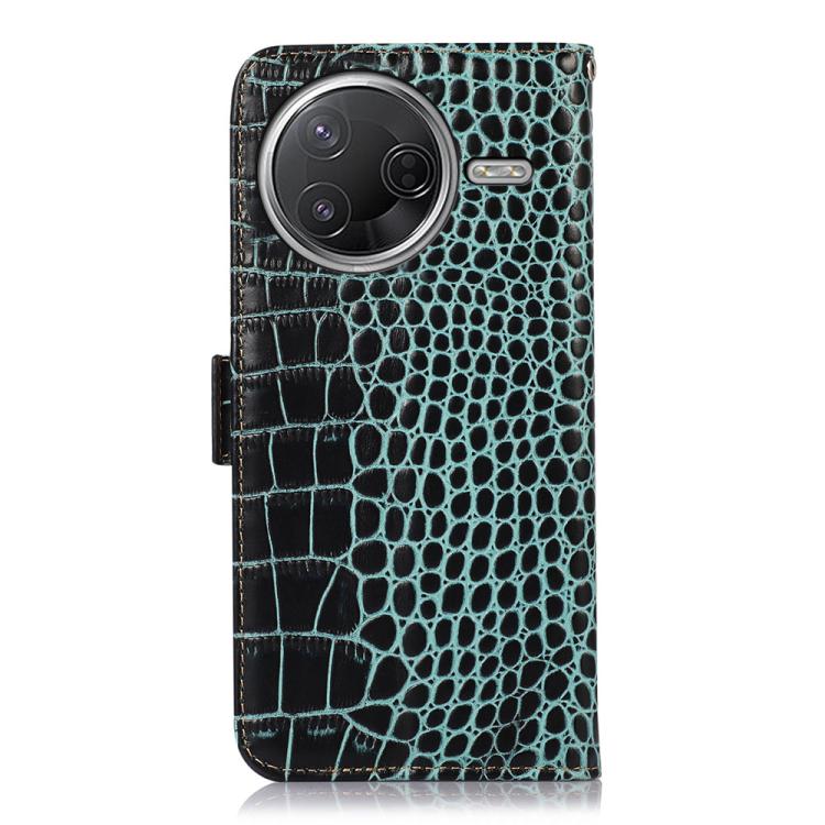 For Redmi K80 Crocodile Top Layer Cowhide Leather Phone Case