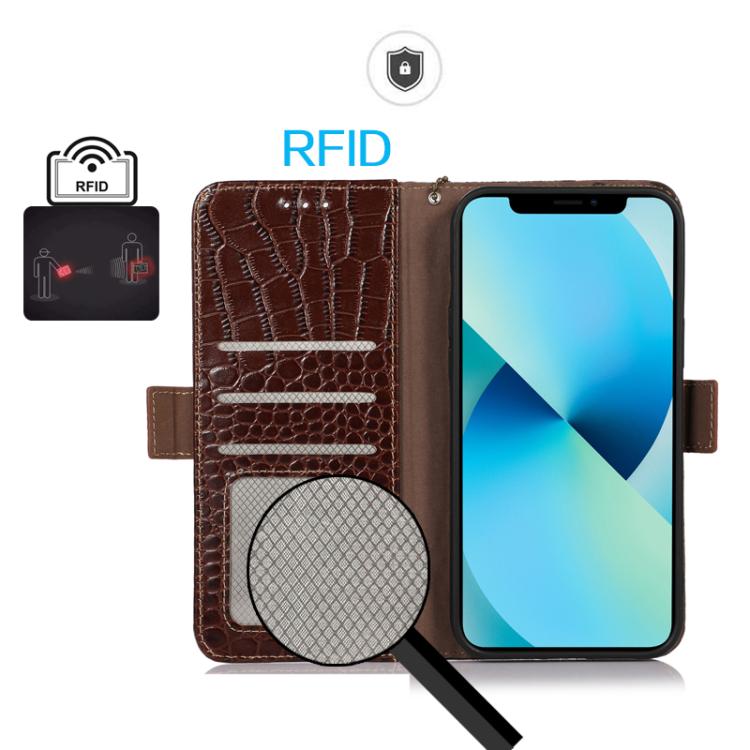 For Redmi Turbo 4 Pro Crocodile Top Layer Cowhide Leather Phone Case