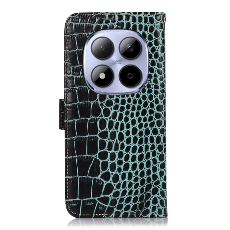 For Redmi Note 15 Pro+ 5G Global 163.3 Crocodile Top Layer Cowhide Leather Phone Case
