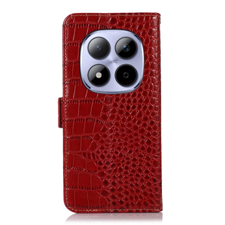 For Redmi Note 15 Pro 5G Global 163.6 Crocodile Top Layer Cowhide Leather Phone Case