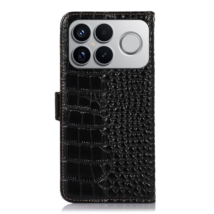 For Redmi K90 Pro Max/Poco F8 Ultra Crocodile Top Layer Cowhide Leather Phone Case