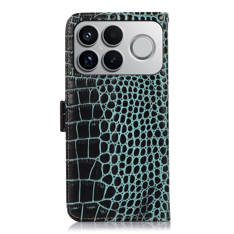 For Redmi K90 Pro Max/Poco F8 Ultra Crocodile Top Layer Cowhide Leather Phone Case