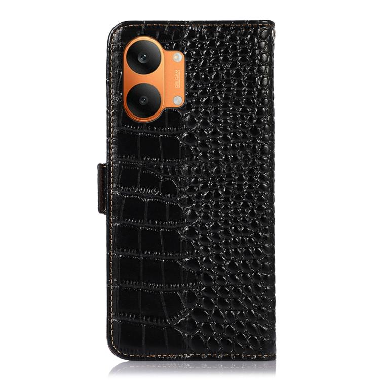 For Redmi Turbo 5 Max / Poco X8 Pro Max Crocodile Top Layer Cowhide Leather Phone Case