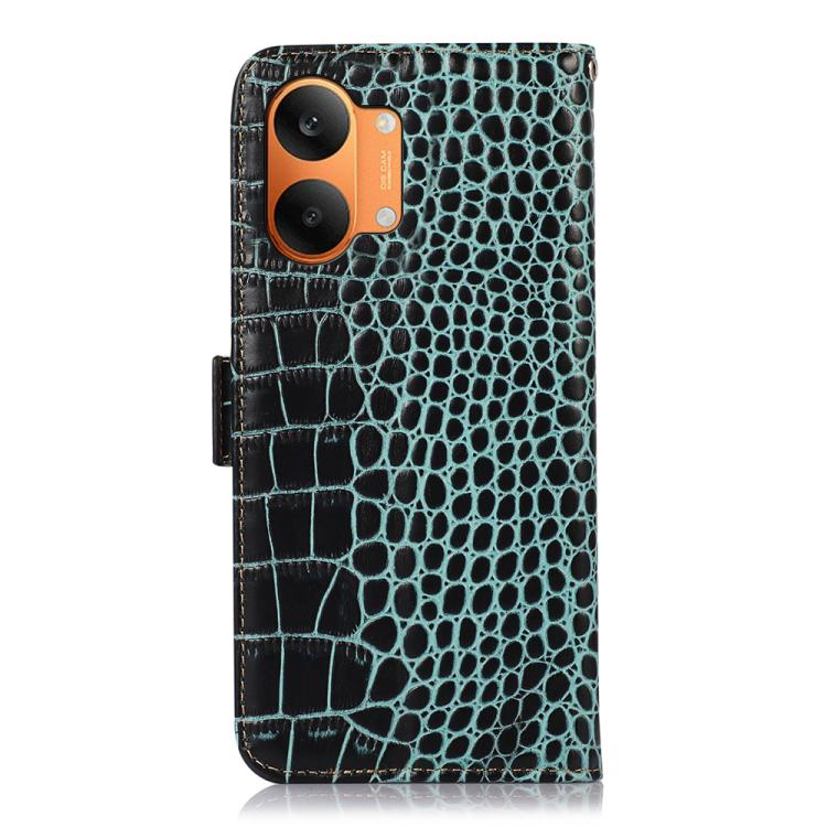For Redmi Turbo 5 Max / Poco X8 Pro Max Crocodile Top Layer Cowhide Leather Phone Case