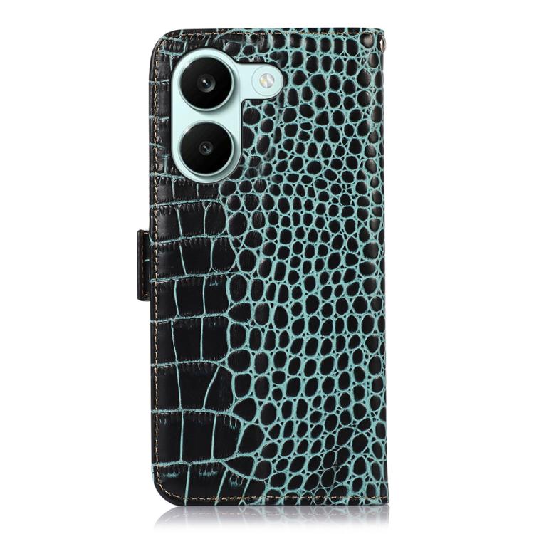 For Redmi Turbo 5 5G / Poco X8 Pro 5G Crocodile Top Layer Cowhide Leather Phone Case