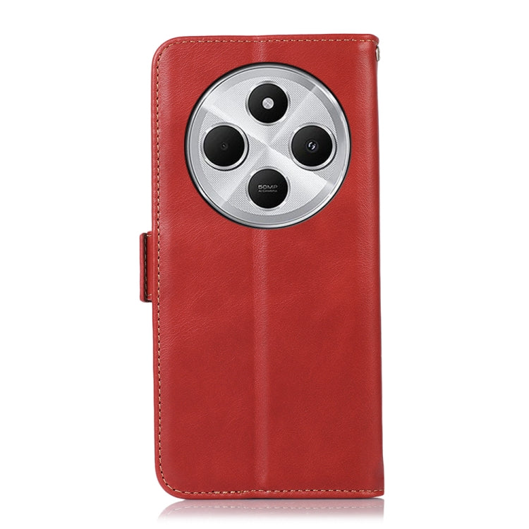 For Redmi 14C 4G Magnetic Crazy Horse Texture Genuine Leather RFID Phone Case