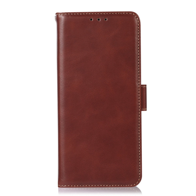 For Redmi Note 14 5G Magnetic Crazy Horse Texture Genuine Leather RFID Phone Case
