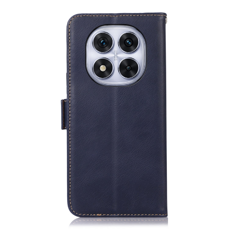 For Redmi Note 14 Pro 5G Magnetic Crazy Horse Texture Genuine Leather RFID Phone Case