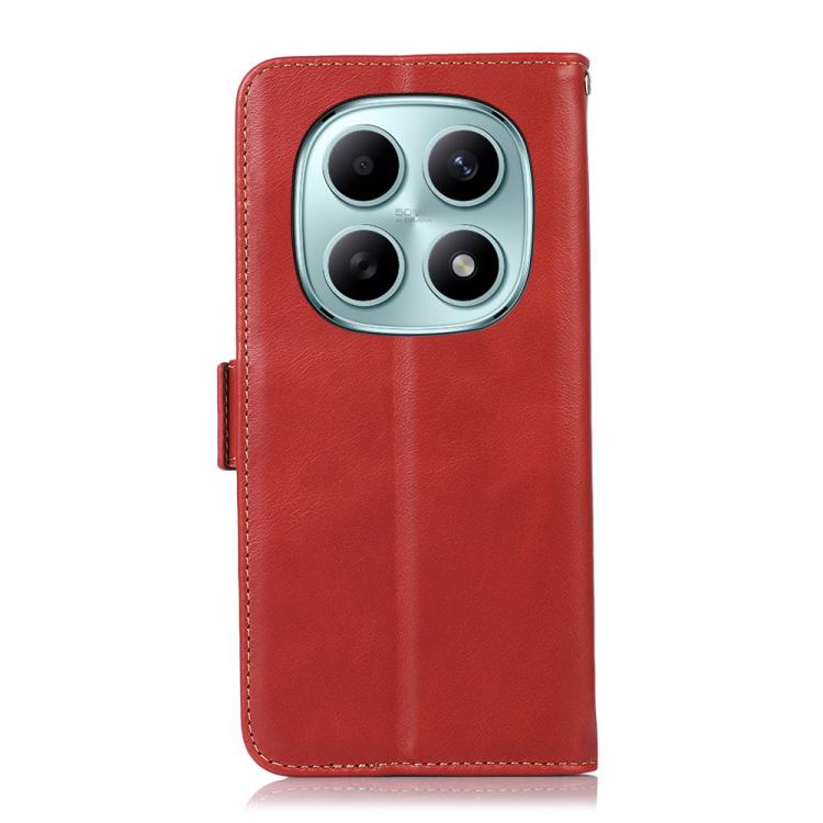 For Redmi Note 15 5G Global 164mm Magnetic Crazy Horse Texture Genuine Leather RFID Phone Case