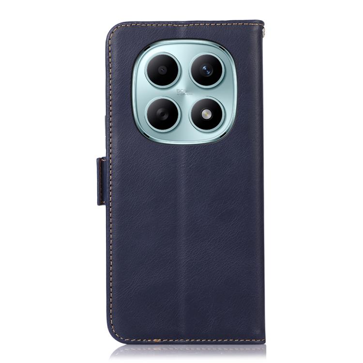 For Redmi Note 15 5G Global 164mm Magnetic Crazy Horse Texture Genuine Leather RFID Phone Case