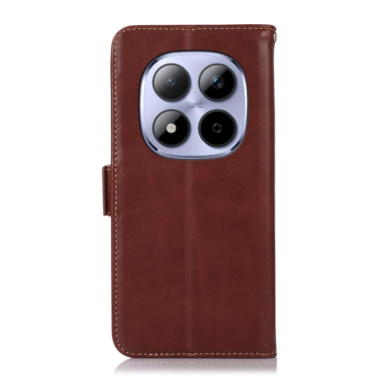 For Redmi Note 15 Pro+ 5G Global 163.3mm Magnetic Crazy Horse Texture Genuine Leather RFID Phone Case