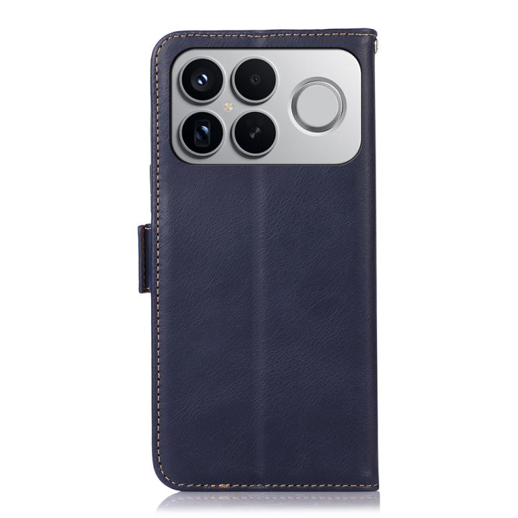 For Redmi K90 Pro Max/Poco F8 Ultra Magnetic Crazy Horse Texture Genuine Leather RFID Phone Case