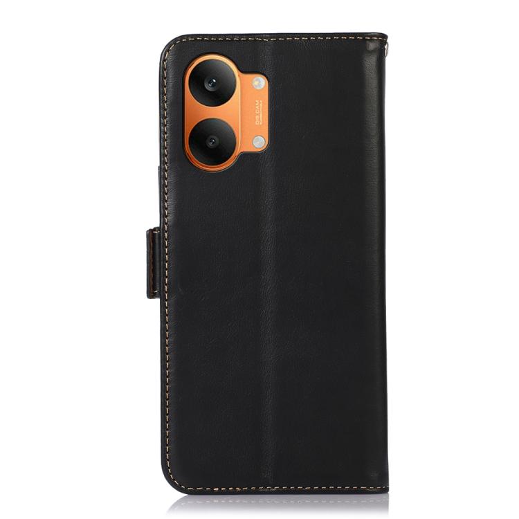 For Redmi Turbo 5 Max / Poco X8 Pro Max Magnetic Crazy Horse Texture Genuine Leather RFID Phone Case